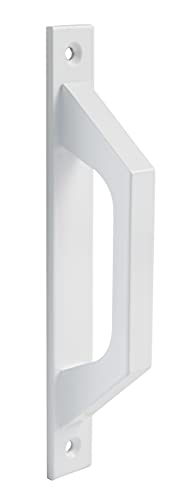 Amig - Tirador para Puerta Corredera | 198 x 25 x 40 mm | Acabado Rectangular | Ideal para Puertas de Paso, Abatibles o Correderas | Manillón con Asa Ergonómica | Aluminio Blanco