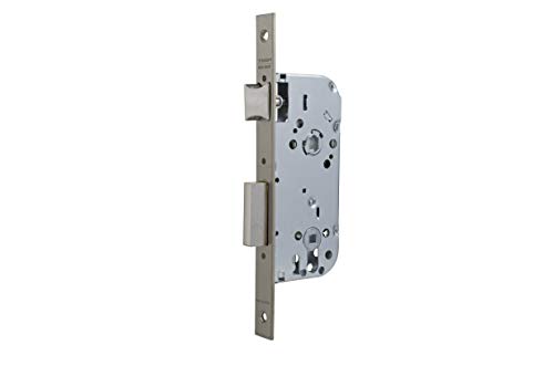 Tesa Assa Abloy 13458CAI Cerradura de embutir para puertas de madera Con Cilindro Inoxidable Entrada 50 mm/Frente Cuadrado 134