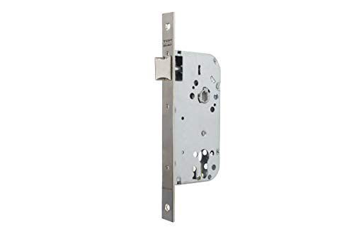 Tesa Assa Abloy 13558CHN Cerradura de embutir para puertas de madera Con Cilindro NiqueladoEntrada 50 mm/Frente Cuadrado 135