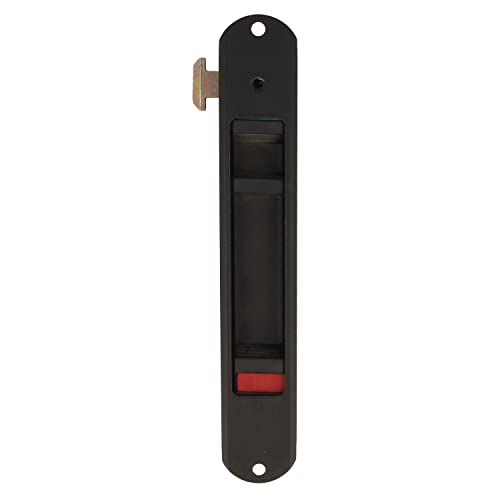 amig - Cierre de Embutir para Ventanas y Puertas Correderas de Aluminio Mod.3800, Cerradura de Gancho para Empotrar, De Aluminio Acabado en Negro, Medidas: 192 x 28 mm