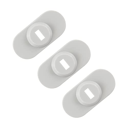 CaLeQi Agujero de Bloqueo antirrobo para Todos los Equipos de sobremesa, portátiles, Macbook, iPad, iPhone y proyectores (Plástico Cerradura Hebilla x 3)