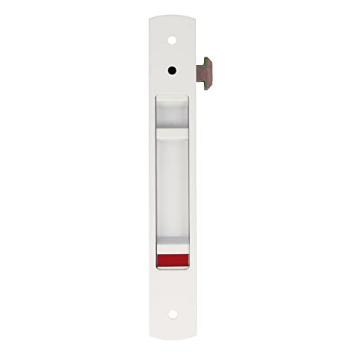 Amig - Cierre de Embutir para Ventanas y Puertas Correderas de Aluminio Mod.3850, Cerradura de Gancho para Empotrar, De Aluminio Acabado en Blanco, Medidas: 174 x 29 mm