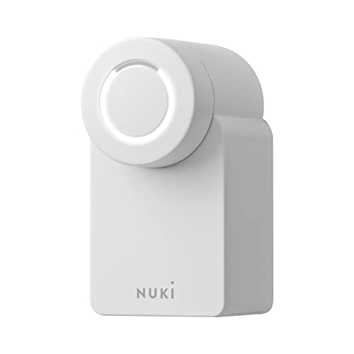 Nuki Smart Lock 3.0, cerradura inteligente para la puerta de casa sin conversión, cerradura electrónica retroadaptable, cerradura digital con bloqueo automático, blanco