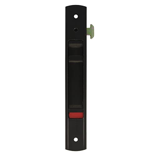 Amig - Cierre de Embutir para Ventanas y Puertas Correderas de Aluminio Mod.3850, Cerradura de Gancho para Empotrar, De Aluminio Acabado en Negro, Medidas: 174 x 29 mm