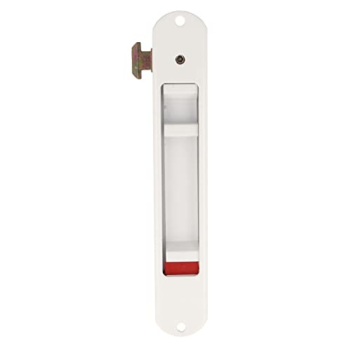 amig - Cierre de Embutir para Ventanas y Puertas Correderas de Aluminio Mod.3800, Cerradura de Gancho para Empotrar, De Aluminio Acabado en Blanco, Medidas: 175 x 28 mm