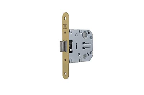 Tesa Assa Abloy - Cerradura de doble cerrojo para alto tráfico, 2004U, Frente Redondeado, Acero Esmaltado