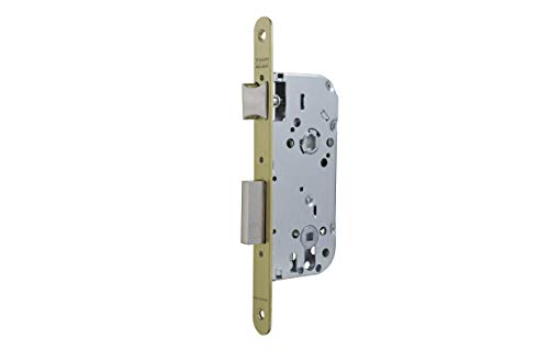 Tesa Assa Abloy 13458RHL Cerradura de embutir para puertas de madera Con Cilindro LatonadoEntrada 50 mm / Frente Redondo 134
