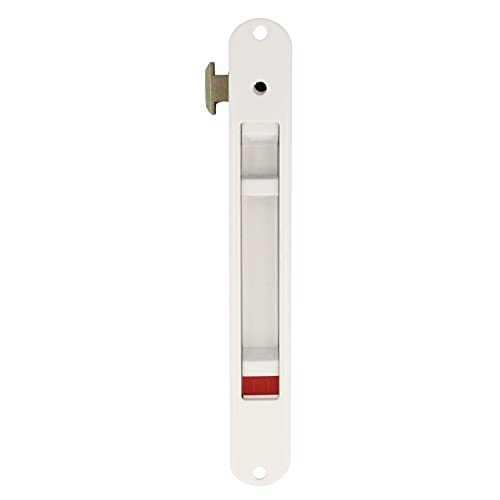 amig - Cierre de Embutir para Ventanas y Puertas Correderas de Aluminio Mod.3650, Cerradura de Gancho para Empotrar, De Aluminio Acabado en Blanco, Medidas: 174 x 23 mm