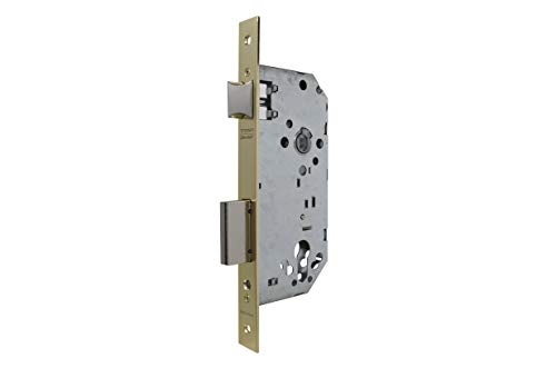 Tesa Assa Abloy 403050HL Cerradura De Embutir Para Puertas De Madera Sin Cilindro Latonado Entrada 50 mm, Frente Cuadrado 4030