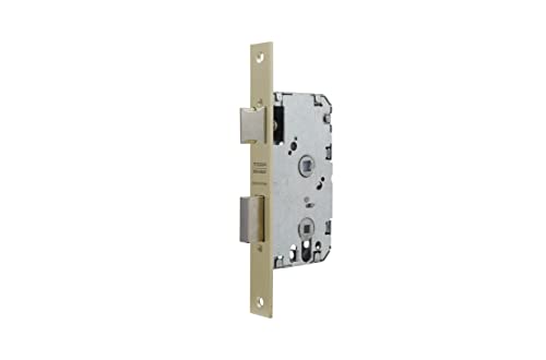 Tesa Assa Abloy, 201450HL, Cerradura de embutir para puertas de madera, Condena, Acero Latonado