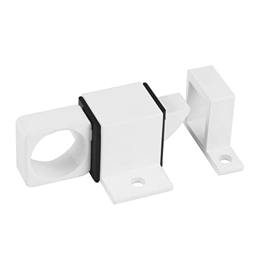 amig - Pasador de Sobreponer para Ventanas 960, Pestillo de Perno Apto para Cierre Horizontal o Vertical, De Aluminio Acabado en Blanco, 22 x 40 mm, Incluye Tirafondos