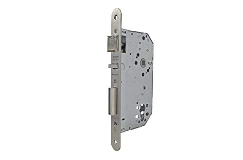 Tesa Assa Abloy 40307RAI Cerradura De Embutir Para Puertas De Madera Sin Cilindro Inoxidable Entrada 70 mm, Frente Redondo 4030