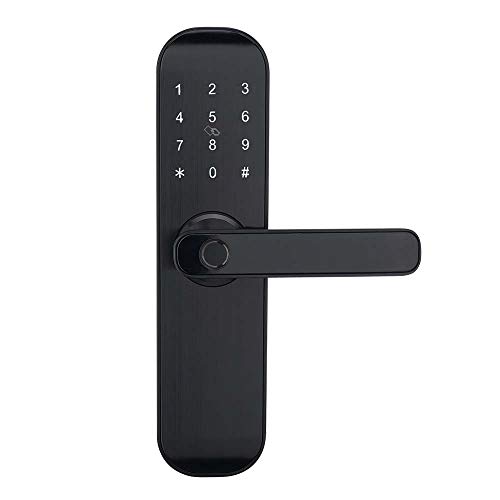 HENYIN M20 Bloqueo digital Bluetooth, desbloqueo con tarjeta, código, aplicación (compatible con Alexa) (HYM20-R) (sólo puertas derechas)