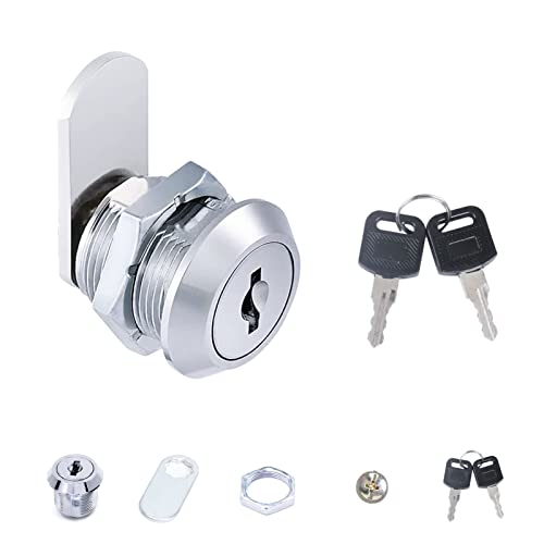 KOSHIFU Cerradura de Buzón con 2 Llaves Cerradura para Buzón de Seguridad 16 mm Cerradura de Levas Cerradura Puerta de Armario de Metal para Armario Buzón Archivos Escritorio de Oficina