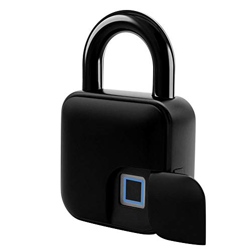 Candado huella digital, candado inteligente huella digital Cerradura electrónica antirrobo Cerradura sin llave de seguridad a prueba de agua para gimnasio, puerta de la casa, mochila, maleta, etc.