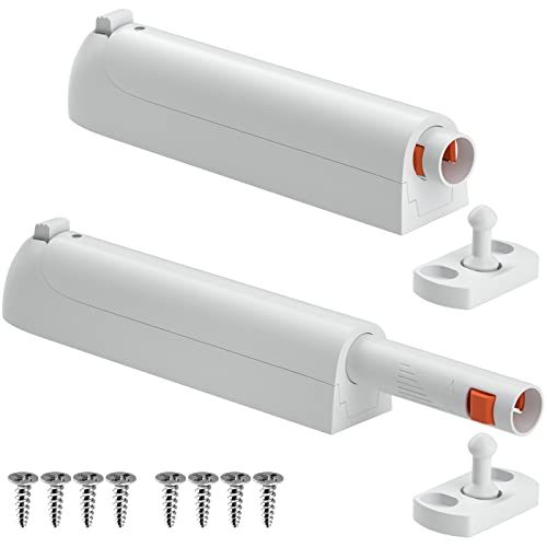 Iman Puerta Jiayi 2 pcs Armario Presion Pesada abierta puerta Cerradura Armario 40N Botón de Resorte de Bloqueo Empuje la Puerta abierta Gran cocina armario puerta empuje la Cerraduras Gris