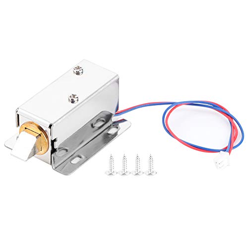 Cerradura de puerta magnética eléctrica, cerradura electromagnética en miniatura Cerradura de control eléctrica para caja de cajón de gabinete, DC 12V