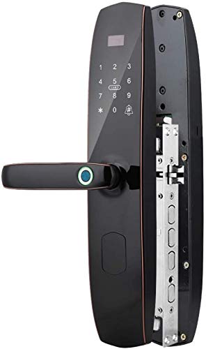 SHKUU Cerradura Puerta, Cerradura Puerta Inteligente WiFi, Huella Digital Contraseña sin Llave Impermeable, Cerradura electrónica Inteligente Duradera con Teclado, Tarjeta IC, Llave