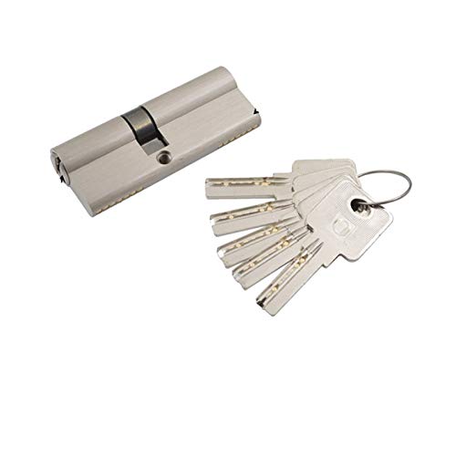 YGLONG Bombin Cerradura Varios tamaños de Bloqueo de Puerta Cilindros Cilindros 5Keys Altura 32 mm Interno y Externo Doble desbloqueo Puerta Puerta Interior Puerta Interior (Color : Length 110mm)