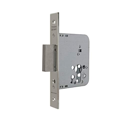 Tesa Assa Abloy Cerradura de Embutir para Puertas de Madera, Niquelado