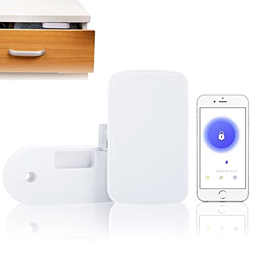 Cerradura electrónica para armario, aplicación Bluetooth, cerradura de cajón, desbloqueo sin llave, cerradura inteligente para archivadores de zapatos, a prueba de bebés y seguridad para niños, adecua