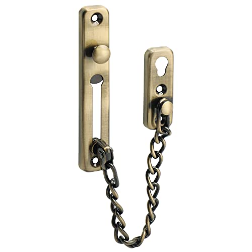 Cadena Puerta, SAYAYO Cerradura Puerta Interior Cadena Seguridad Puerta Bronce Acero inoxidable con Tornillos para Puerta Interior y Seguridad del Hogar, EFD9000-Q