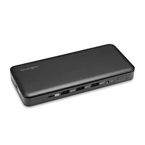 Kensington SD4839P USB-C Replicador Triple de Puertos sin Drivers con 2 Puertos DisplayPort ++ 1.4, USB-A y HDMI 2.0 y Carga de 85 W, K33480EU
