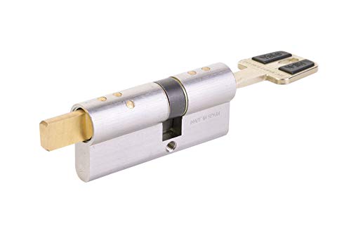 Yale HSKEL3530NM4 Cilindro De Alta Seguridad HSK LINUS Niquelado 35 x 30 mm Llave - Linus Leva Larga