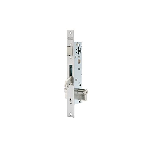 Tesa Assa Abloy 2240BE253AI Cerradura Monopunto De Caja Estrecha De Palanca Basculante Gancho Reforzado Para Perfiles Metálicos Inoxidable Entrada 25 mm 2240BE