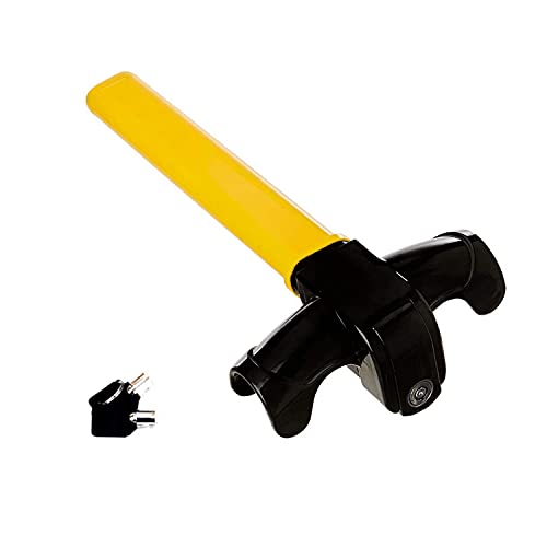 STARPIA Barra Antirrobo Reforzada para Volante de Coche, T-Bar Bloqueo Universal con 2 Llaves, Cerradura del Bloqueo Volante del Automóvil