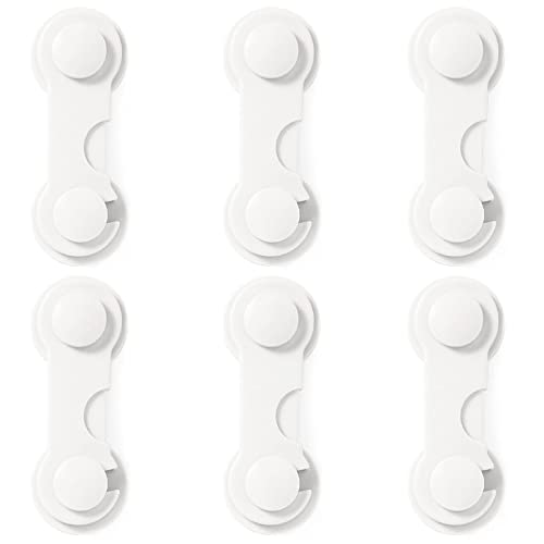 6 piezas Cierre Seguridad Cajones,Protectores Puertas,Seguridad Bloqueo,Seguridad Cajones,Cerraduras para bloqueo con ajustable para Muebles De Cocina