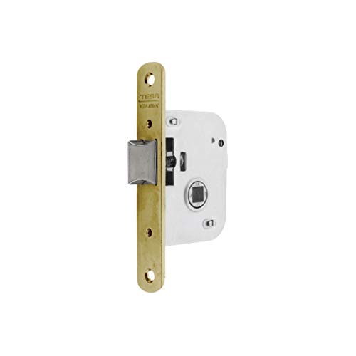 Tesa Assa Abloy 20055RHL Cerradura de Embutir para Puertas de Madera, Latonado, Entrada 50 mm