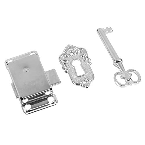Cerraduras de gabinete antiguas Cerradura de puerta con llave Vintage Clásico Cajón Armario Puerta Puerta Aleación Cerradura Uso en hogar Hardware montado para armario de muebles de madera