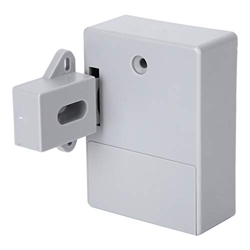 FILFEEL Cerradura de Armario Inteligente de 125 KHz, Apertura de Tarjeta RFID electrónica para Armario, Sauna, bibliotecas, fábricas y casilleros de oficinas, sin Taladro(Gris)