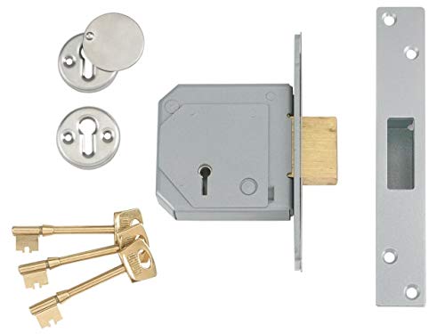 Union Locks 3G114E C-Series - Cerradura encastrable (5 puntos, 6,7 cm), color cromado satinado [Importado de Reino Unido]