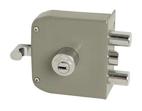 Tover S16P, Cerradura resbalón y doble bomb. de seg. 2F6 esm.gris