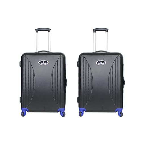 Vivien Kondor - Maleta de viaje (2 unidades) con cerradura TSA y puerto de carga USB, Black, Small (Cabin Case), Juego de equipaje