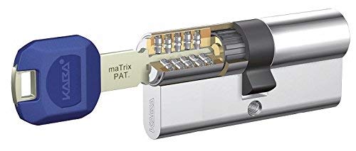 Kaba Cilindro Alta Seguridad + Refuerzo Matrix 30X50 Laton 5 Llaves LK Doble EMB+Lam, Dorado, 0