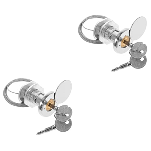 VILLCASE 2 Juegos De Abridor De Interruptor De Llave De Cerradura De Puerta Con Solapa Liberación Con Llave Desconectar Hardware De Cerradura De Llave De Puerta De Garaje Cerradura