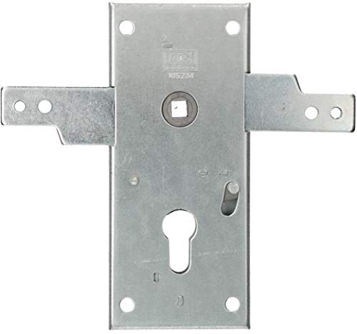 KOTARBAU® Cerradura para garaje de 60 mm, de acero, cerradura para puerta de garaje, cilindro perfilado para puertas oscilantes, cierre de puerta