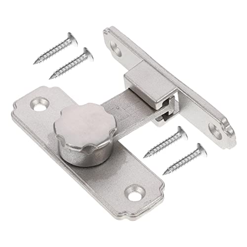 YARNOW 90 Puerta Corredera Cerradura De Puerta Corredera De Madera Acero Inoxidable Plata Sin Perforación Kit De Cerradura De Puerta De Granero Cerradura De Puerta De Bolsillo Cerradura