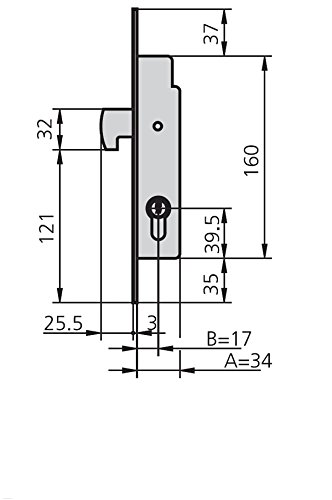 CVL - Cerradura Embutir Met Hn Cvl 17 Mm