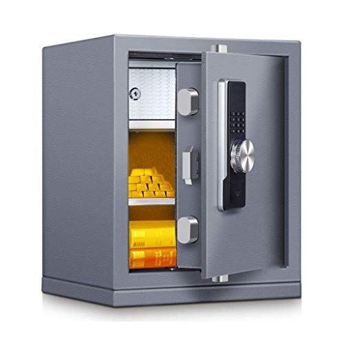 Caja de seguridad de seguridad digital, caja fuerte de armas, llaves dobles, sistema de seguridad triple, pared de estante removible o diseño de anclaje de gabinete for joyería, documentos, objetos de