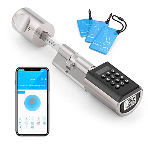 RUILON cerradura electrónica con contraseña,cerradura inteligente con Bluetooth y tarjeta RFID,nivel impermeable IP65