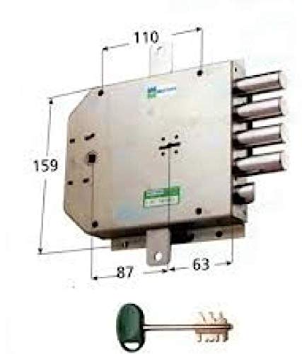 Cerradura de seguridad Motura, cerradura triple con llaves de doble mapa. Cerradura para puertas blindadas antiguas dos mano derecha