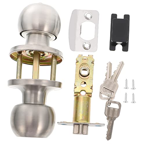YARNOW Cerradura De Puerta Sin Llave 1 Juego De Cerradura De Puerta Manija De Puerta Delantera Perillas De Puerta Negras Perilla De Puerta Interior Con Cerradura Puerta De Dormitorio De