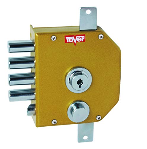 HERRAJES STANDARD Tover 9001P, Cerradura 3P c/resbalón c/barras cierre interior T2 c/llave izqda esm oro