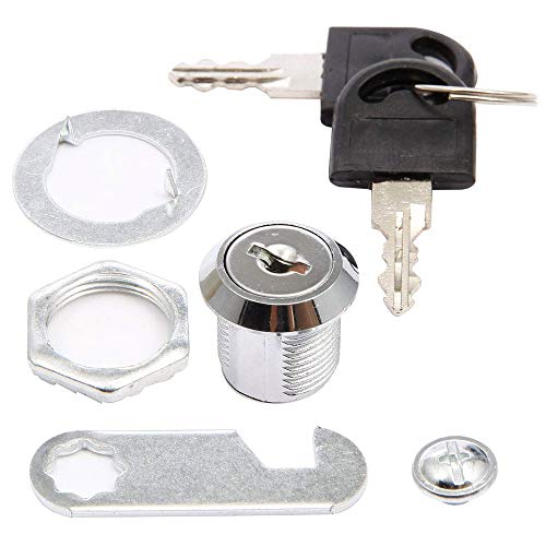 Loboo Idea Cam Lock Archivador Cerradura de armario Cerraduras de armario con llaves para puerta Buzón Cajón Caja de herramientas (1 paquete) (Cerradura de cajón de 16 mm)