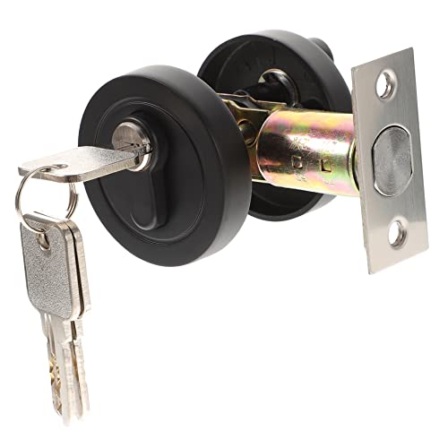 DOITOOL Cerradura De Bolsillo Cerradura De Manijas De Las Puertas Negras Llaves Negras Cerraduras De Las Puertas Con Cerrojo Cerradura De Puerta Adicional Desde El
