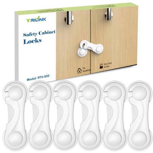 Seguridad Cajones Bebe 6pcs, Seguridad Puertas NiñOs, Cierres Seguridad Bebe, Cerraduras Contra NiñOs para Armarios Refrigeradores, Adhesivo Fuerte Sin PerforacióN-Duradero-para Muebles De Cocina